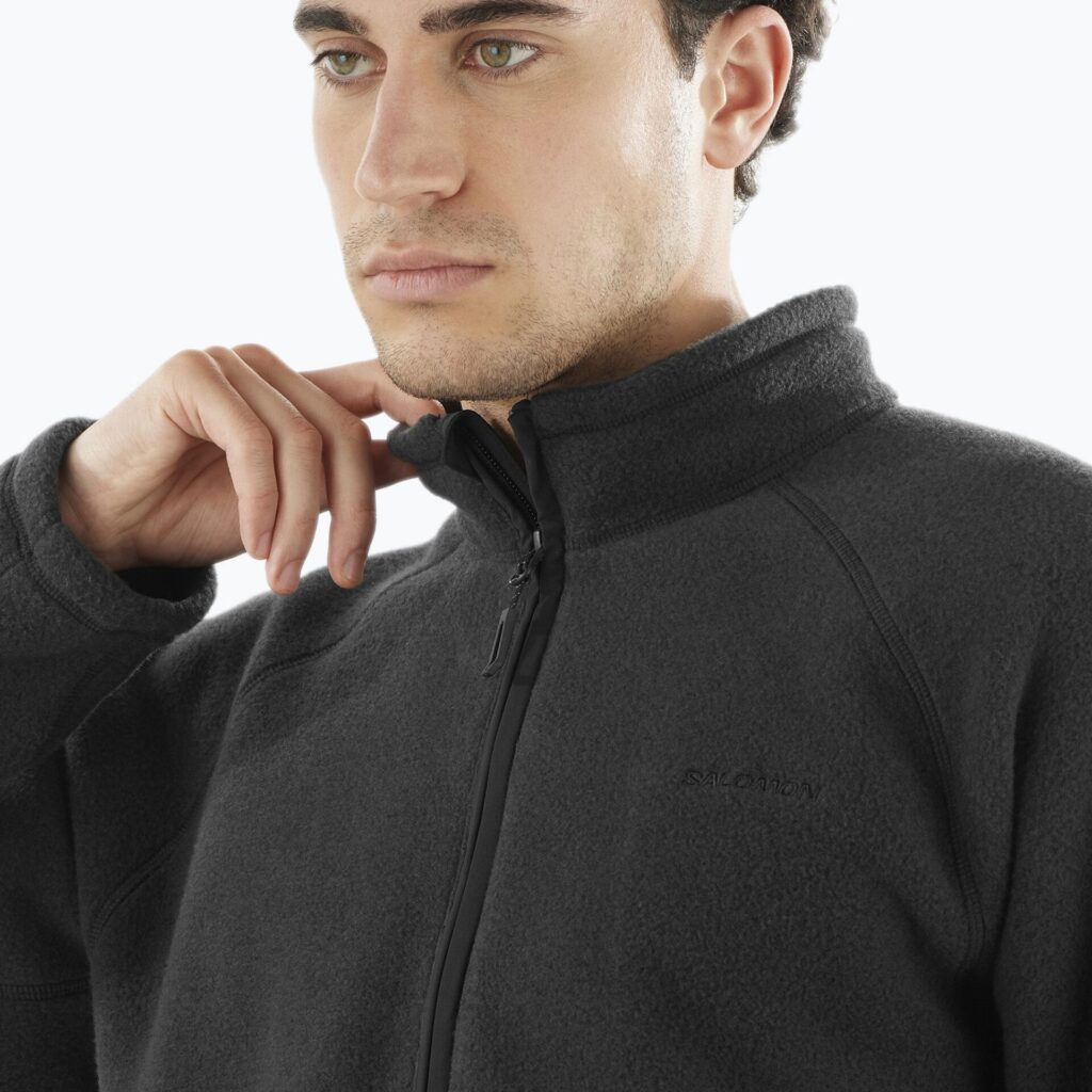 Мужская треккинговая толстовка Salomon Chroma Fleece Hz deep black