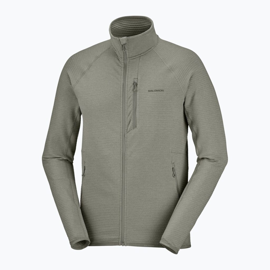 Мужская треккинговая толстовка Salomon Essential Lightwarm Full Zip castor gray