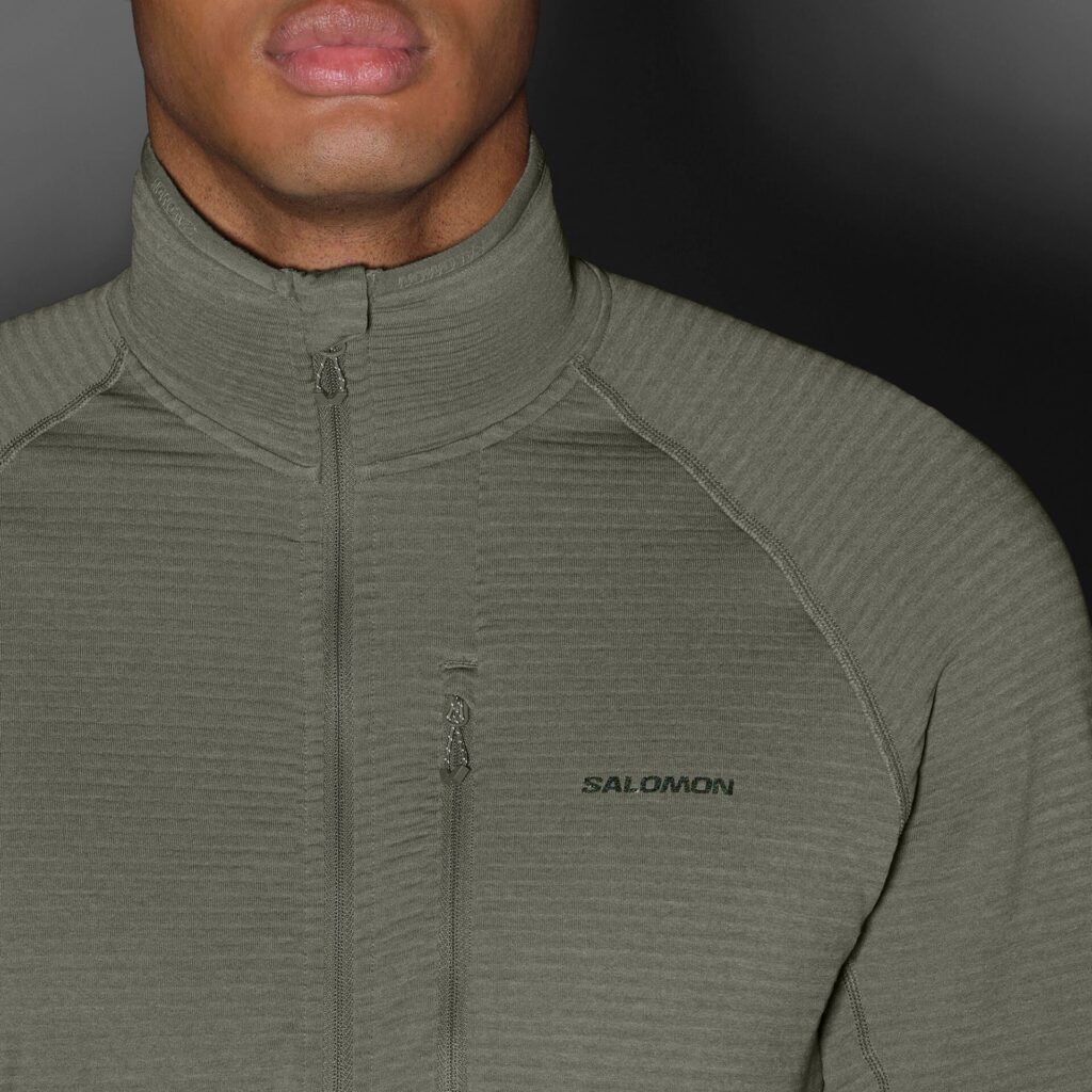 Мужская треккинговая толстовка Salomon Essential Lightwarm Full Zip castor gray