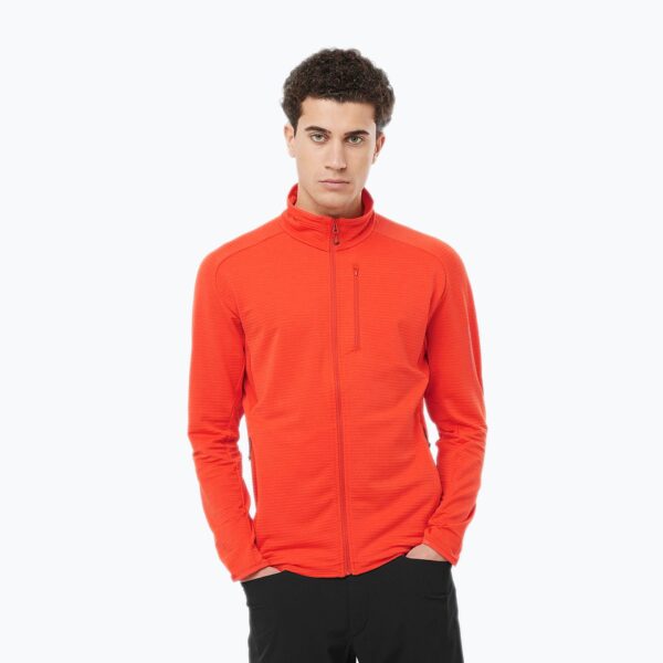 Мужская треккинговая толстовка Salomon Essential Lightwarm FZ cherry tomato