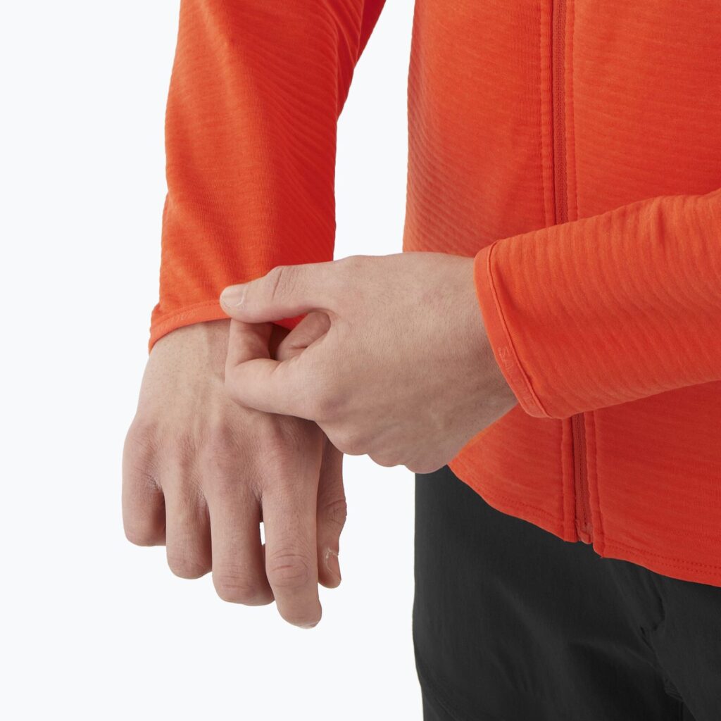 Мужская треккинговая толстовка Salomon Essential Lightwarm FZ cherry tomato
