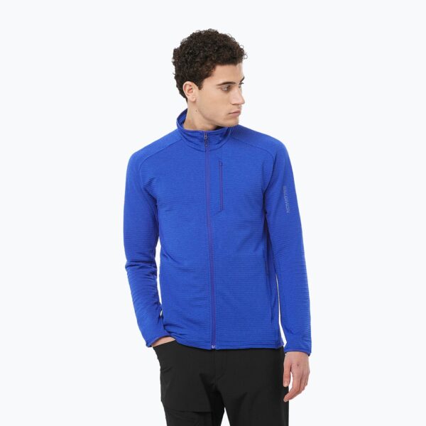Мужская треккинговая толстовка Salomon Essential Lightwarm FZ surf the web