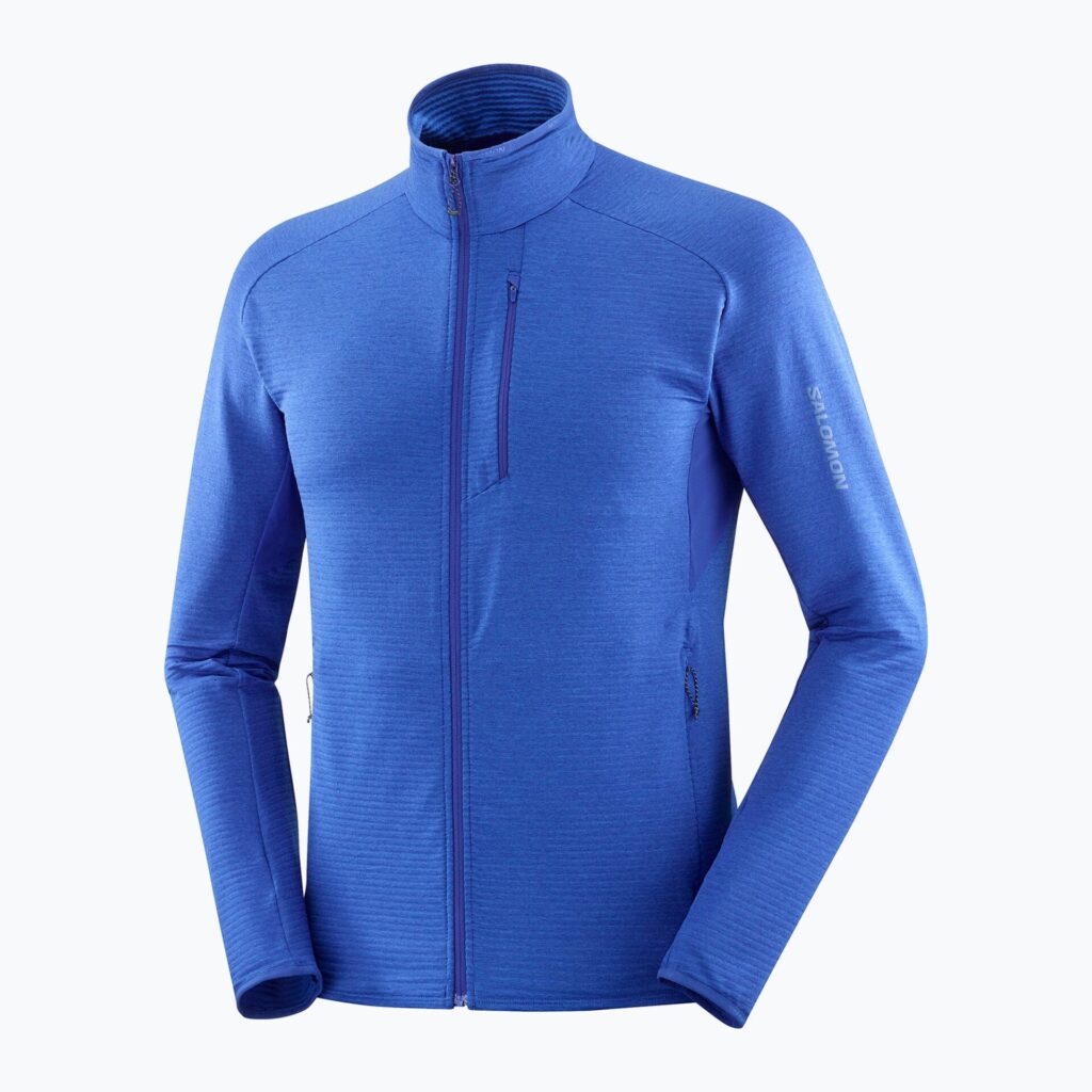 Мужская треккинговая толстовка Salomon Essential Lightwarm FZ surf the web