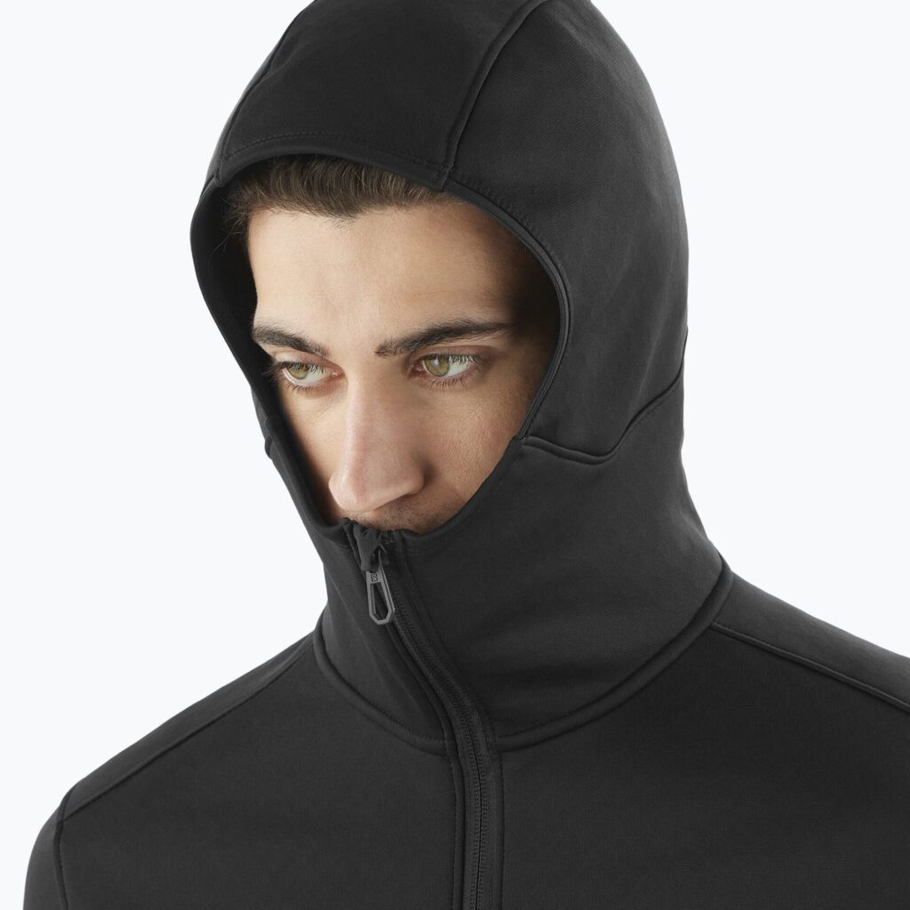 Мужская треккинговая толстовка Salomon Essential Midwarm Hd deep black