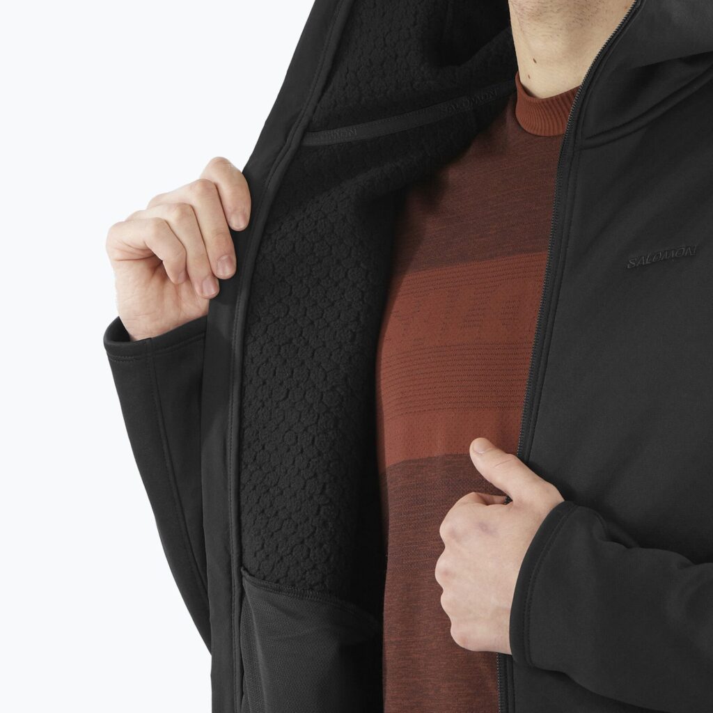 Мужская треккинговая толстовка Salomon Essential Midwarm Hd deep black