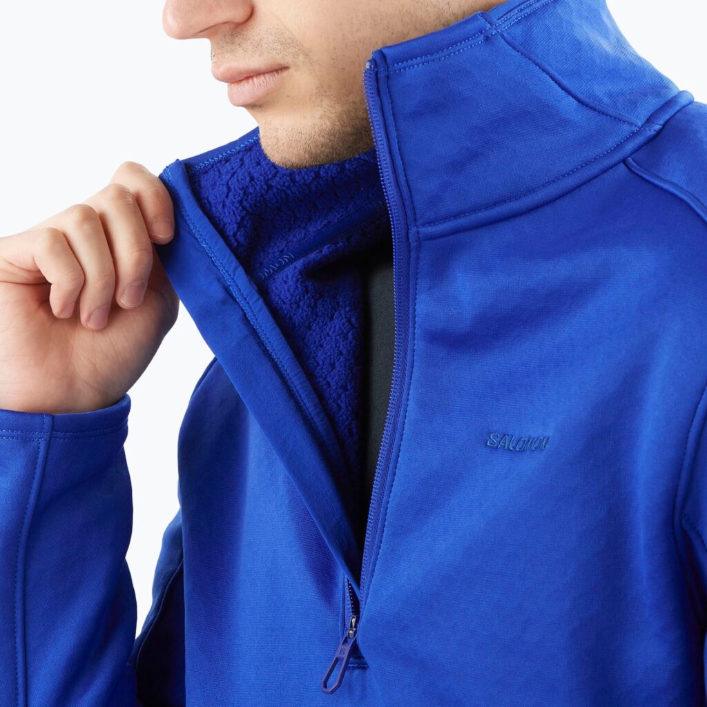 Мужская треккинговая толстовка Salomon Essential Midwarm HZ surf the web