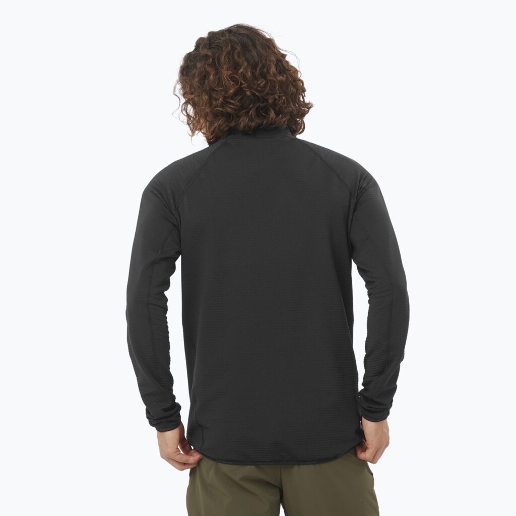 Мужская треккинговая толстовка Salomon Lightwarm Full Zip deep black