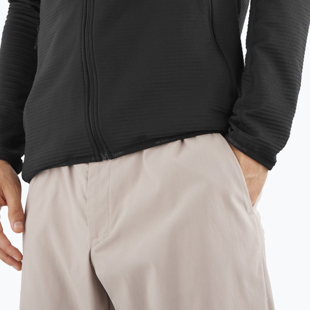 Мужская треккинговая толстовка Salomon Lightwarm Full Zip deep black