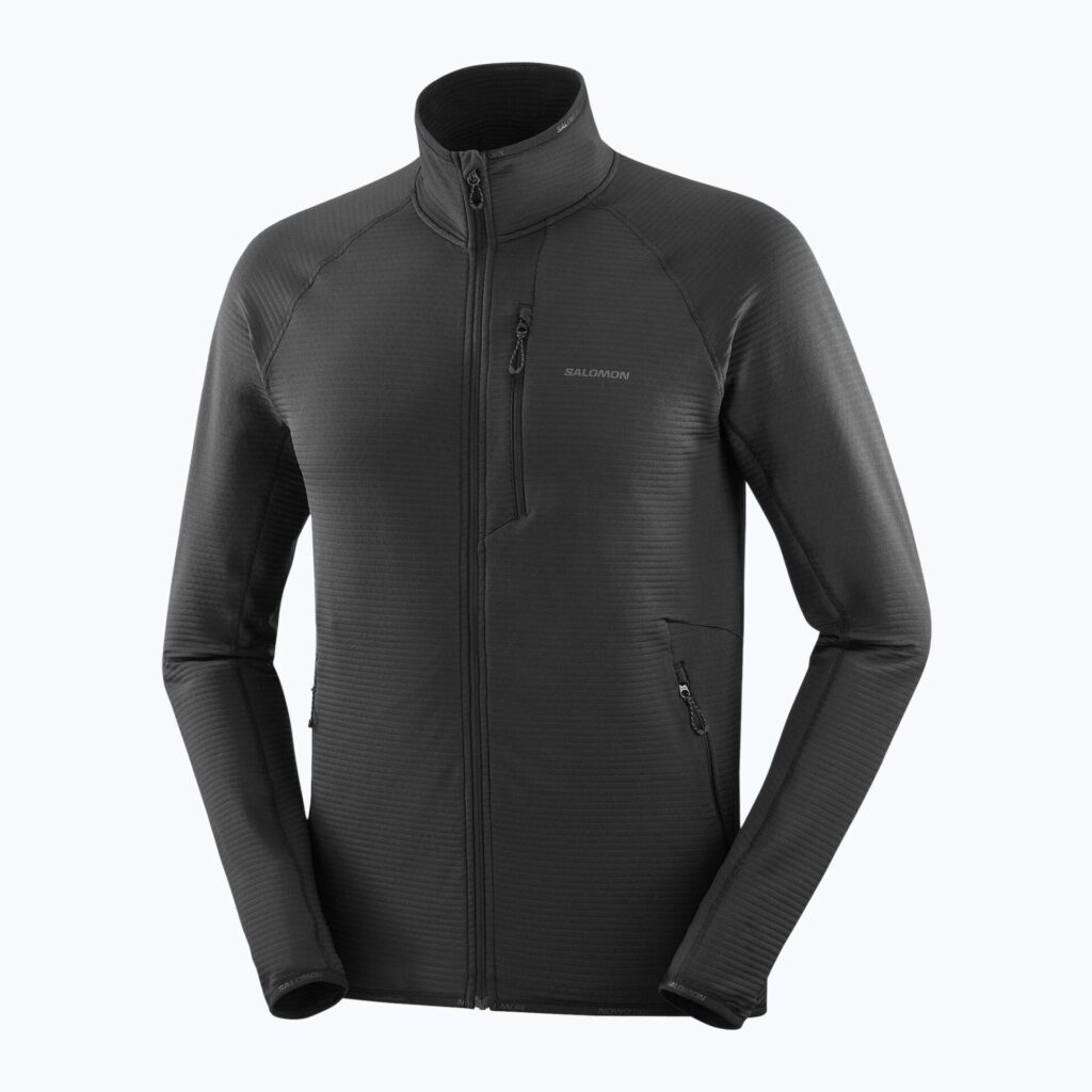 Мужская треккинговая толстовка Salomon Lightwarm Full Zip deep black