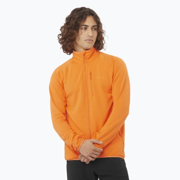 Мужская треккинговая толстовка Salomon Lightwarm Full Zip turmeric