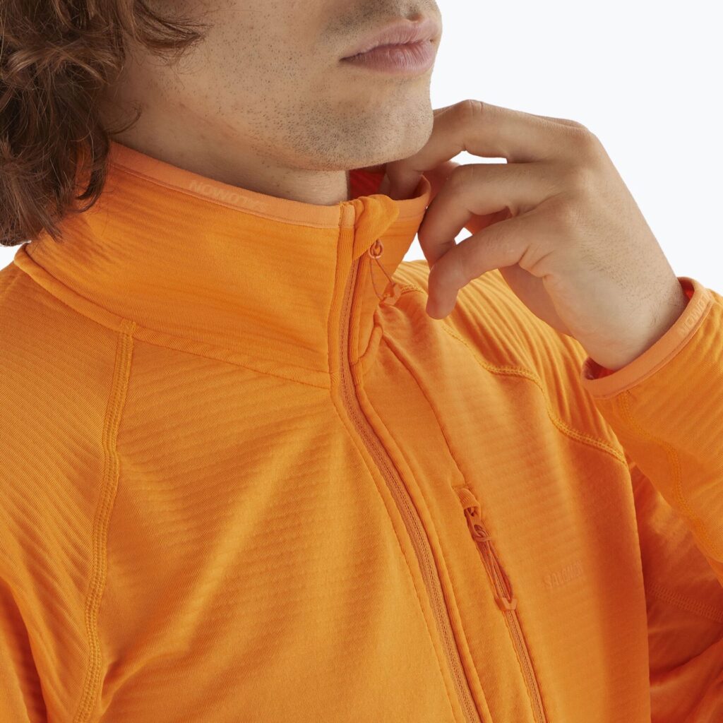 Мужская треккинговая толстовка Salomon Lightwarm Full Zip turmeric