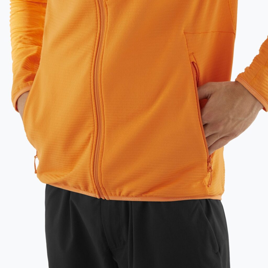 Мужская треккинговая толстовка Salomon Lightwarm Full Zip turmeric