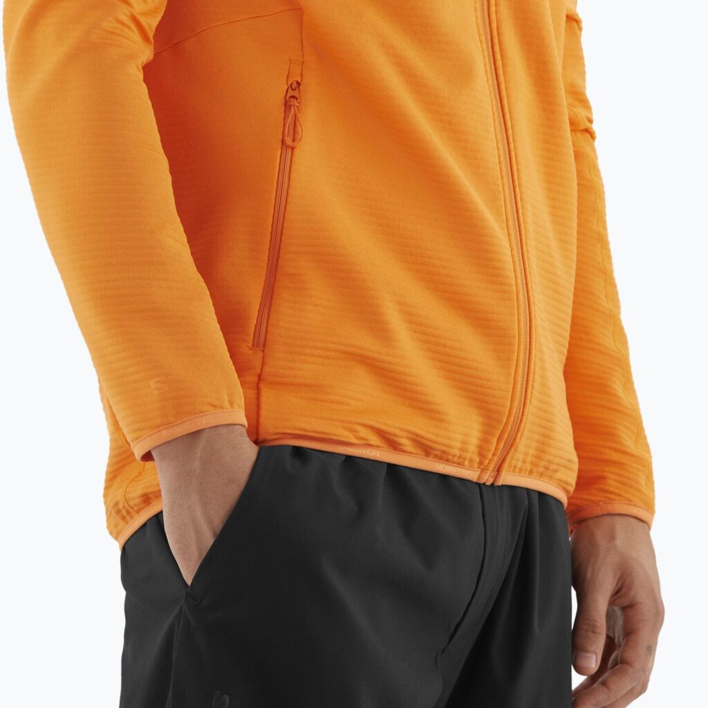 Мужская треккинговая толстовка Salomon Lightwarm Full Zip turmeric