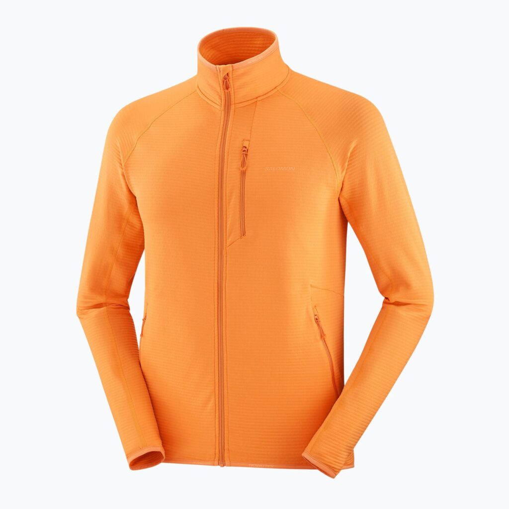 Мужская треккинговая толстовка Salomon Lightwarm Full Zip turmeric