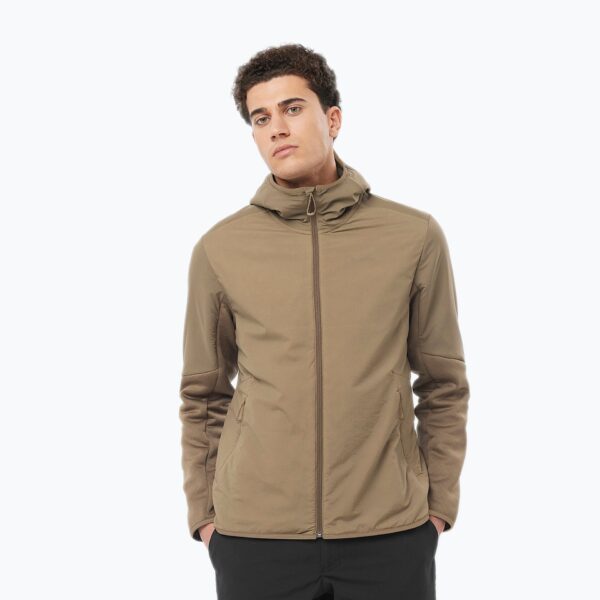 Мужская треккинговая толстовка Salomon Outline Hyb Warm Hd shitake