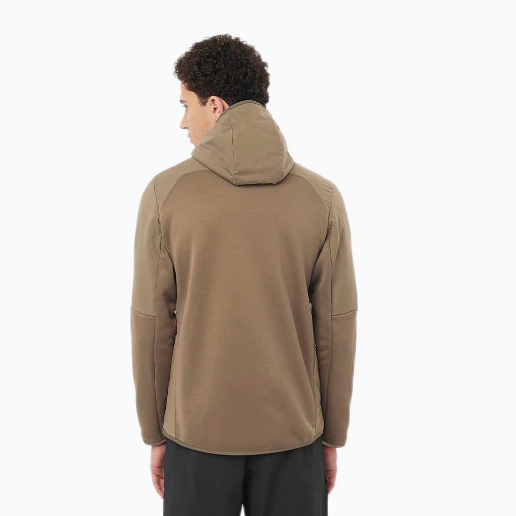 Мужская треккинговая толстовка Salomon Outline Hyb Warm Hd shitake