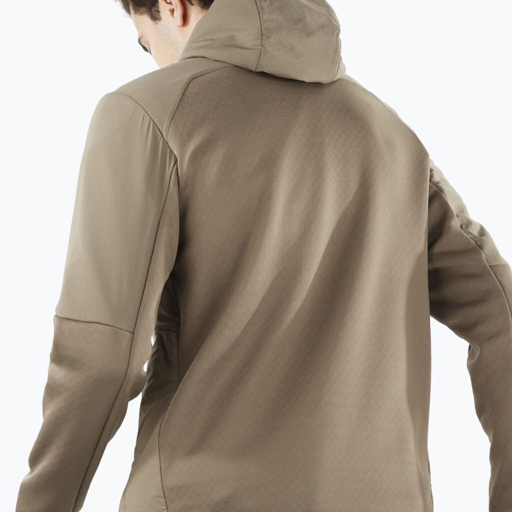 Мужская треккинговая толстовка Salomon Outline Hyb Warm Hd shitake