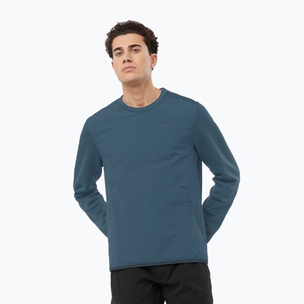 Мужская треккинговая толстовка Salomon Outline Hyb Warm midnight