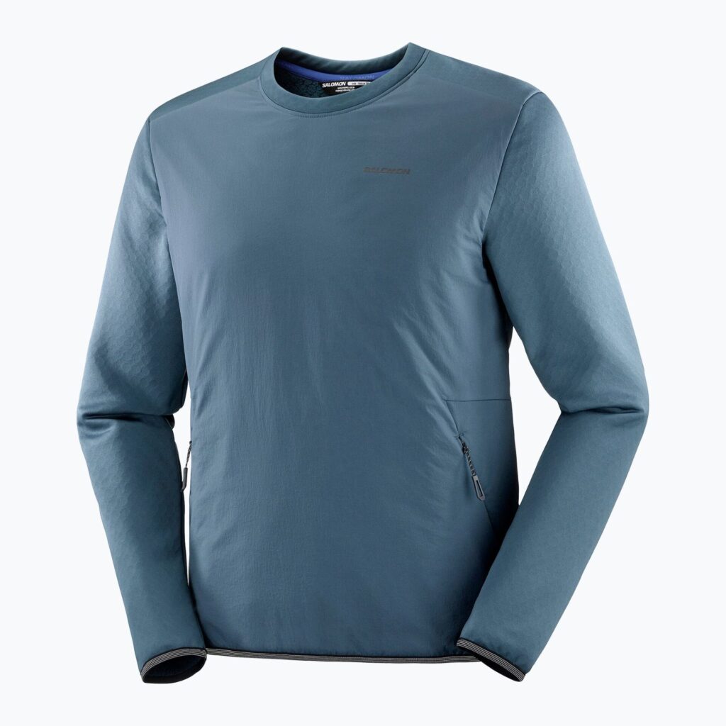 Мужская треккинговая толстовка Salomon Outline Hyb Warm midnight