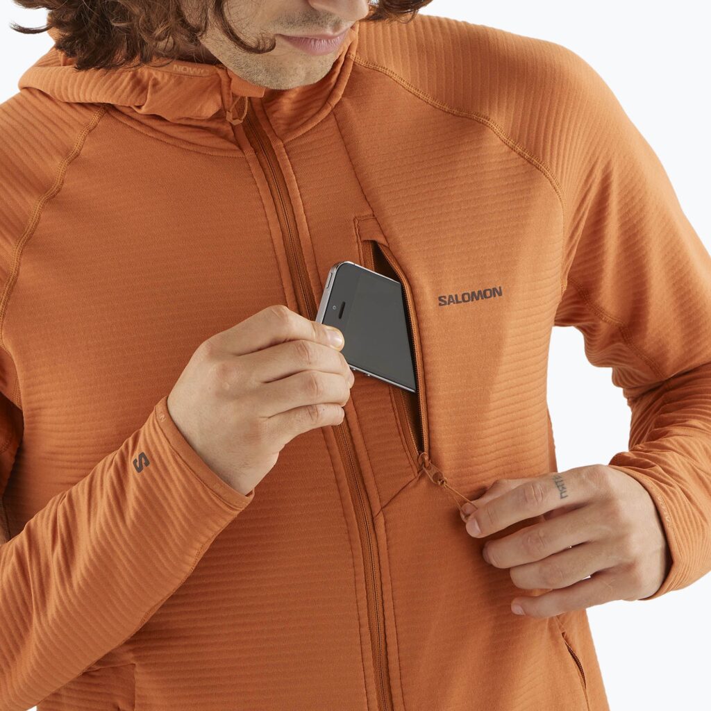 Мужская треккинговая толстовка Salomon Sntial Lightwarm Hybrid sierra
