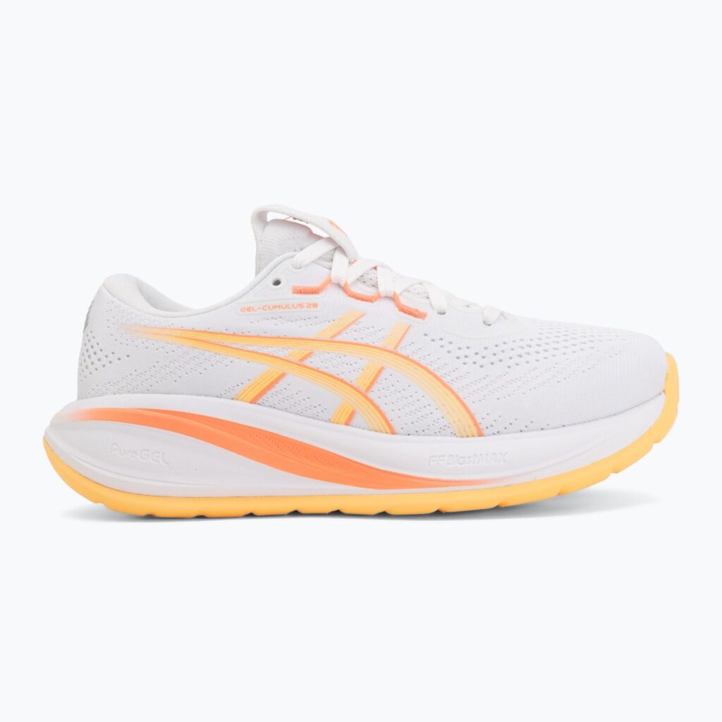 Кроссовки для бега женские ASICS Gel-Cumulus 28 white/orange glow
