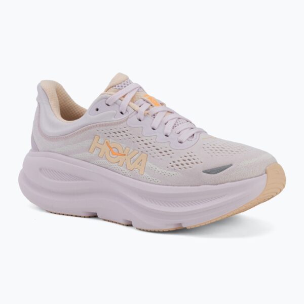 Женские беговые кроссовки HOKA Bondi 9 lilac cream/tangerine glow