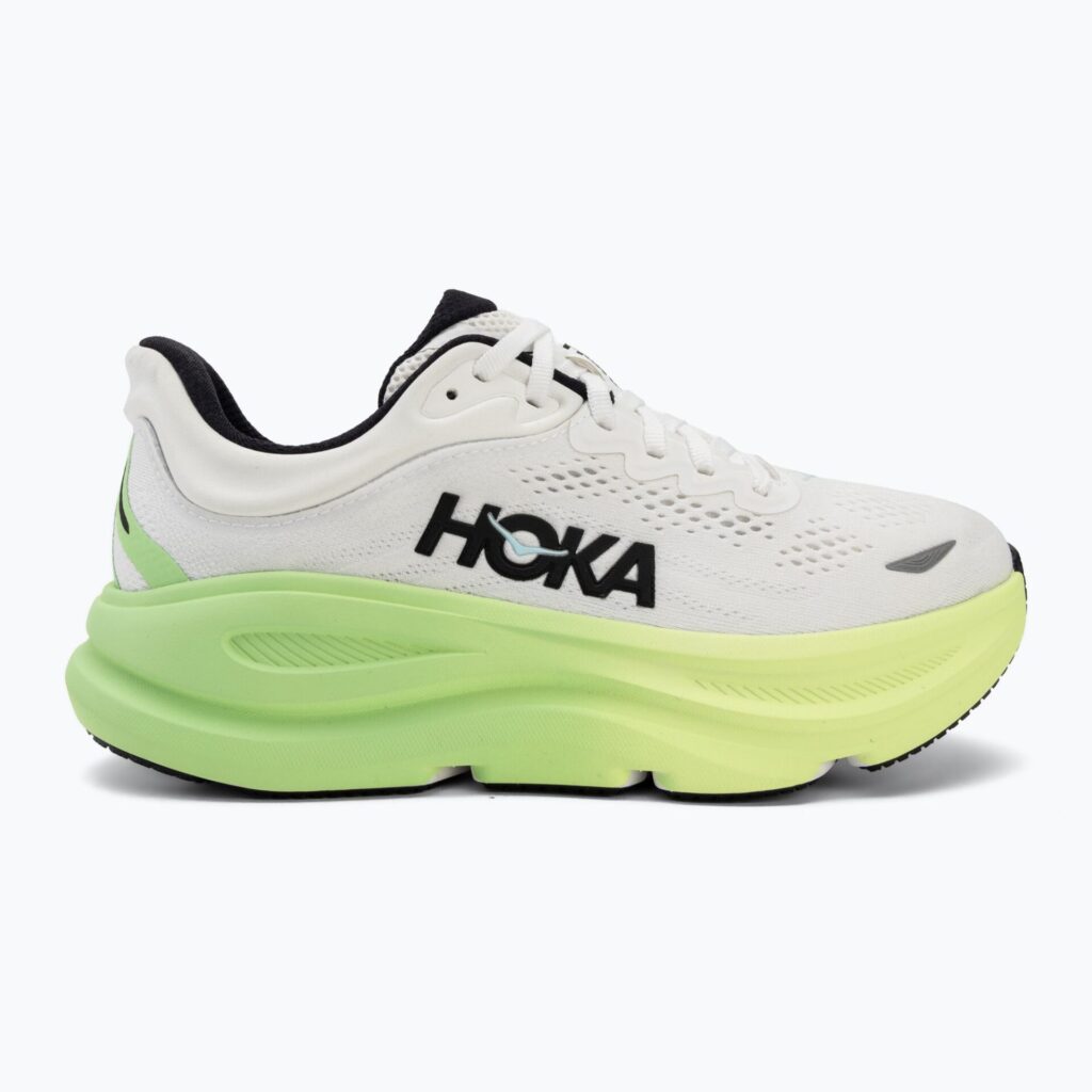 Женские беговые кроссовки HOKA Bondi 9 white/tart apple