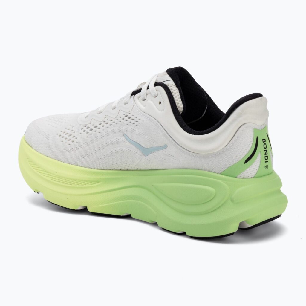 Женские беговые кроссовки HOKA Bondi 9 white/tart apple