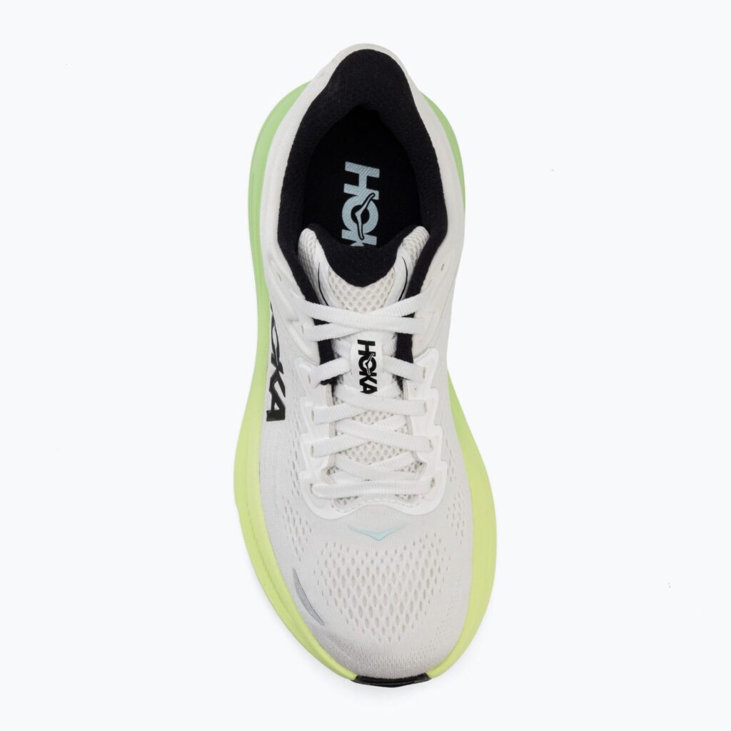 Женские беговые кроссовки HOKA Bondi 9 white/tart apple