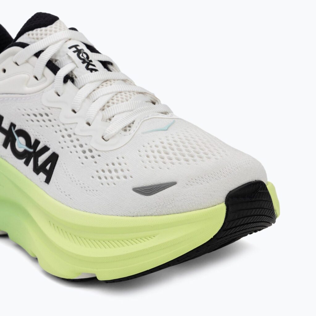 Женские беговые кроссовки HOKA Bondi 9 white/tart apple