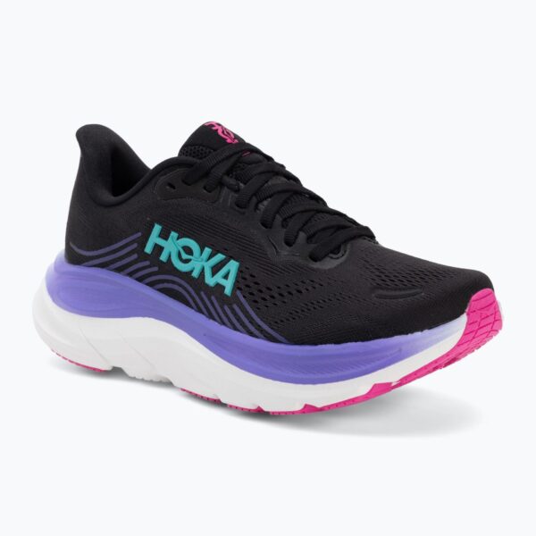 Женские беговые кроссовки Hoka Clifton 11 black/neon nebula