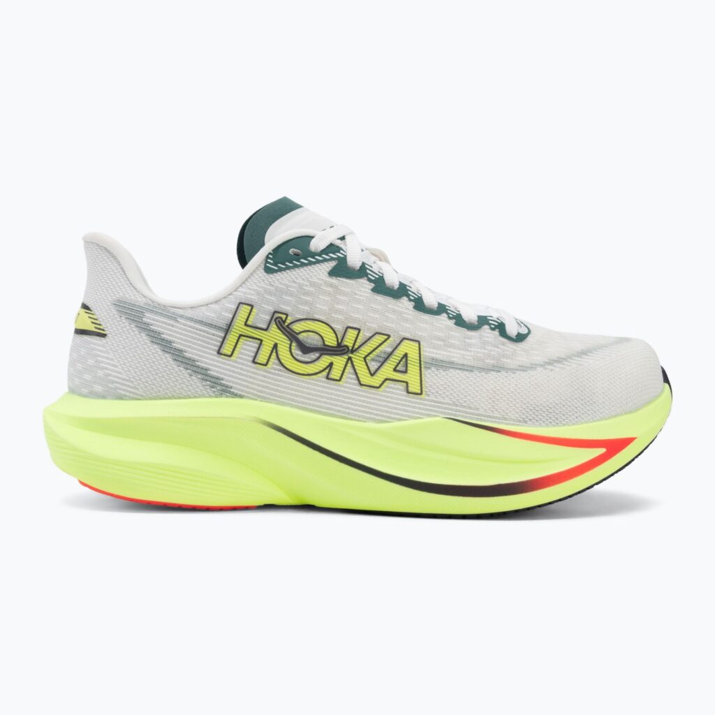 Женские беговые кроссовки HOKA Mach 7 frost/neon yuzu