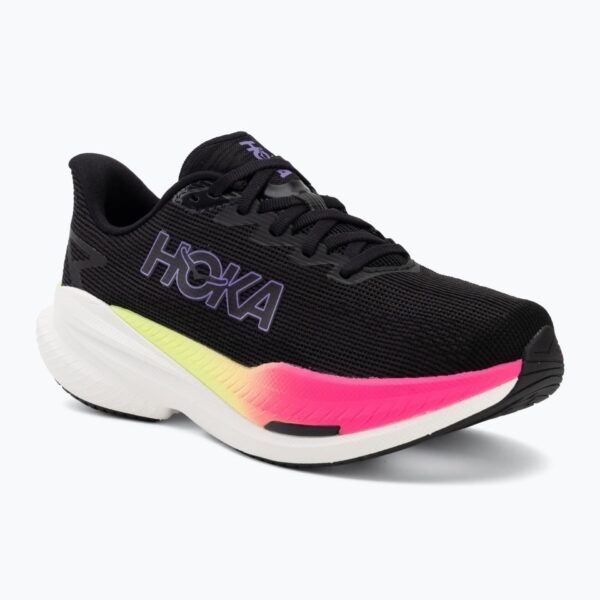 Женские беговые кроссовки HOKA Mach X 3 black/neon nebula