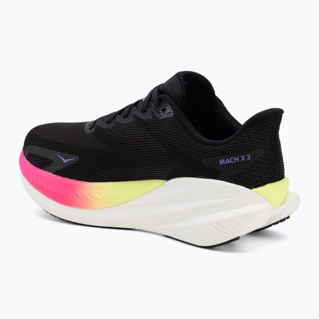 Женские беговые кроссовки HOKA Mach X 3 black/neon nebula