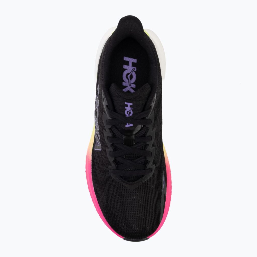 Женские беговые кроссовки HOKA Mach X 3 black/neon nebula