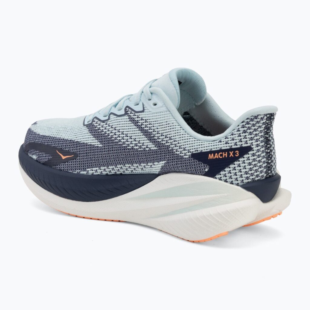 Женские беговые кроссовки HOKA Mach X 3 glimmering blue/varsity navy