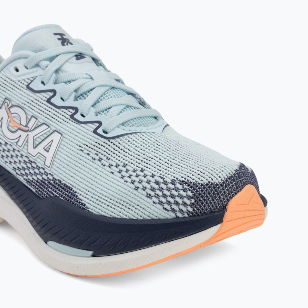 Женские беговые кроссовки HOKA Mach X 3 glimmering blue/varsity navy