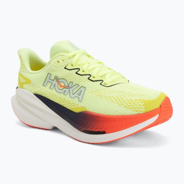 Женские беговые кроссовки HOKA Mach X 3 Nneon yuzu/squid ink