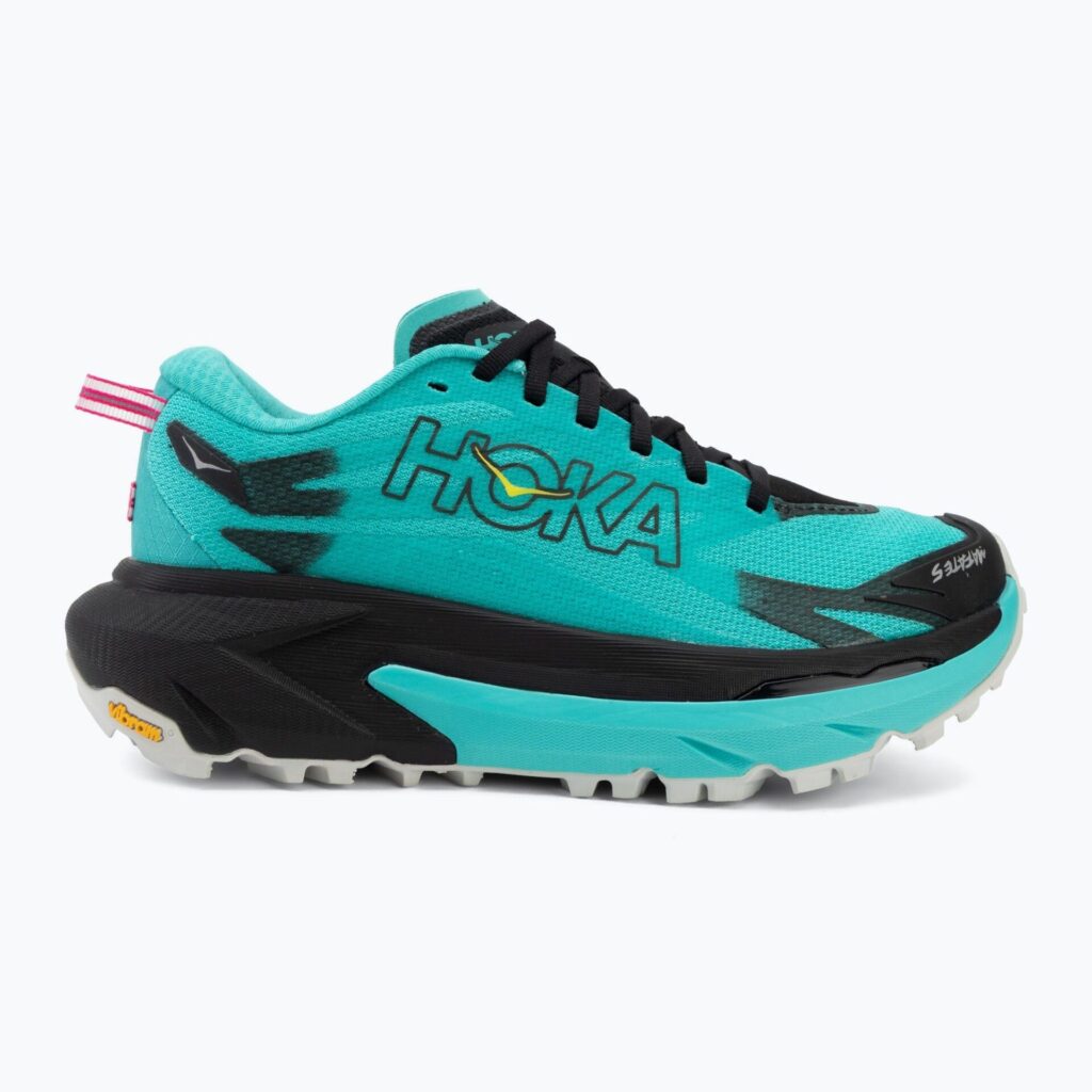 Женские беговые кроссовки HOKA Mafate 5 black/electric aqua