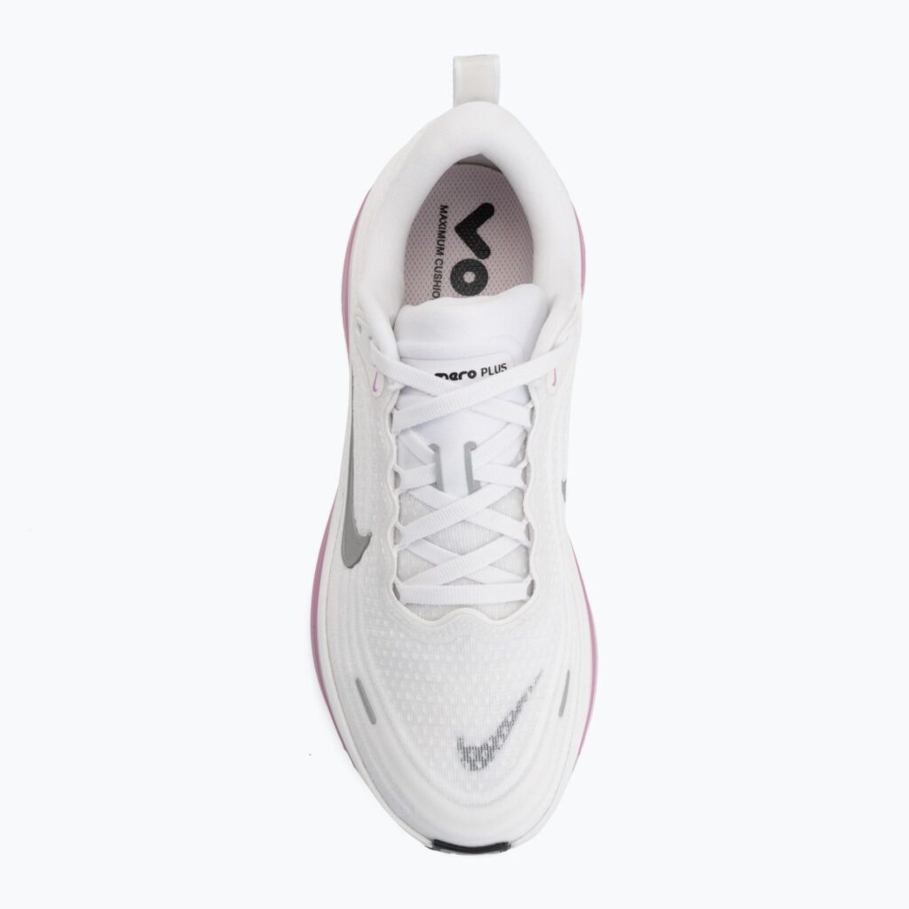 Женские кроссовки для бега Nike Vomero Plus white/bleached lilac/metallic silver