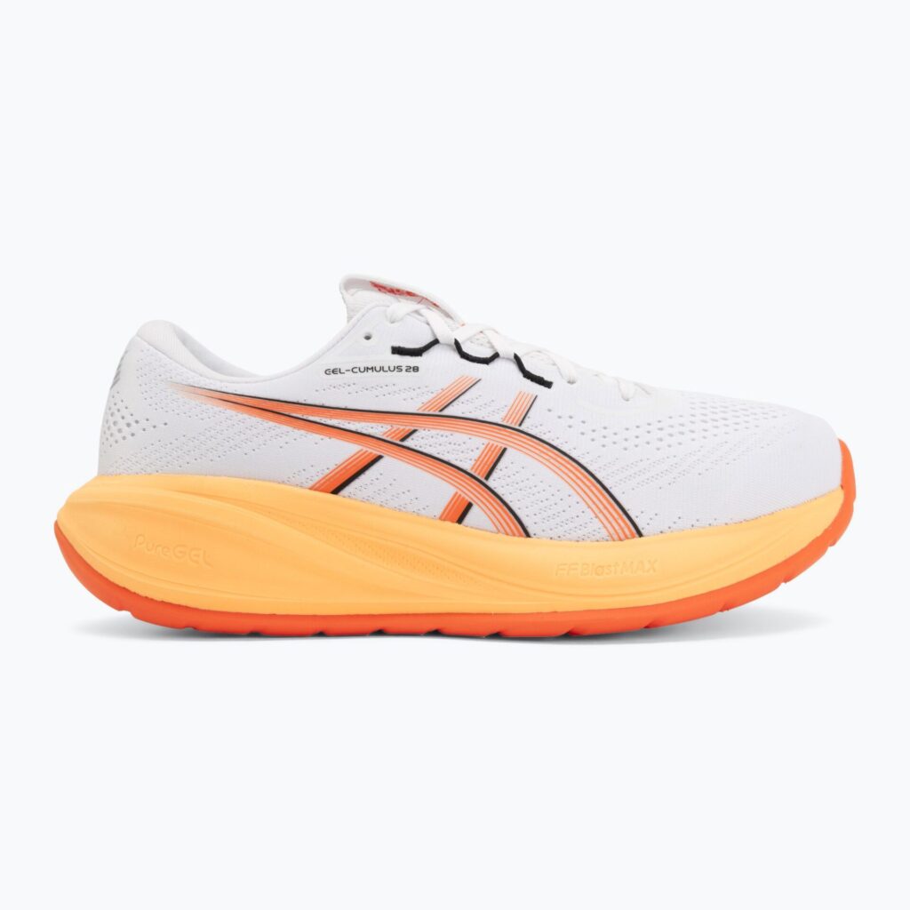 Кроссовки для бега мужскиеASICS Gel-Cumulus 28 white/energy orange