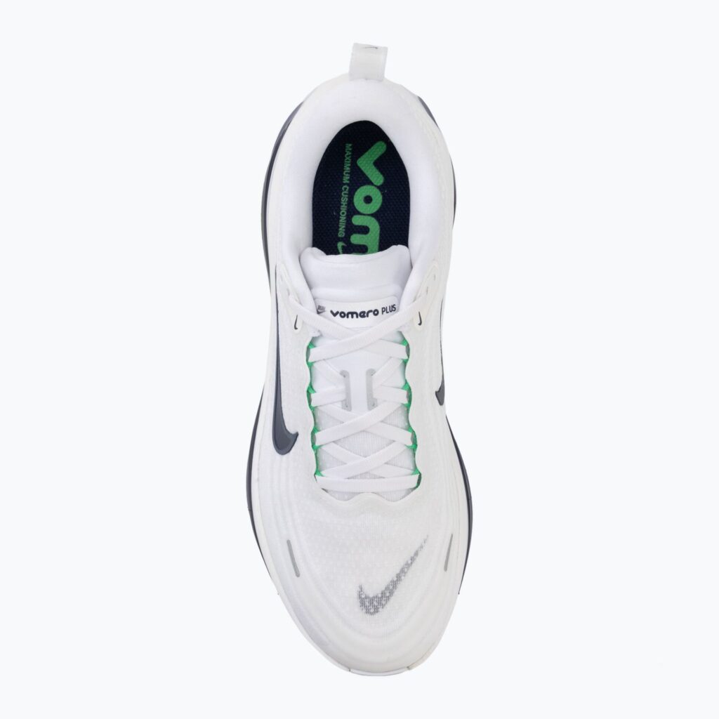 Кроссовки для бега Nike Vomero Plus white/green spark/midnight navy