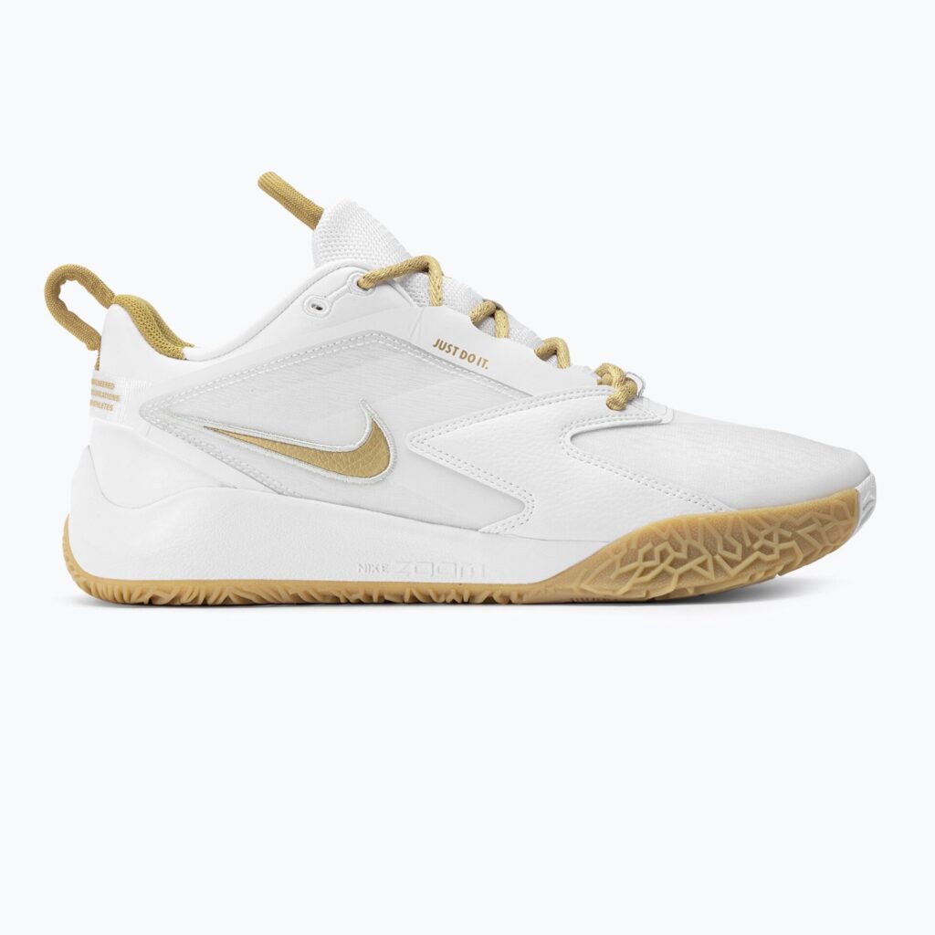 Волейбольные кроссовки Nike Zoom Hyperace 3 white/mtlc gold-photon dust