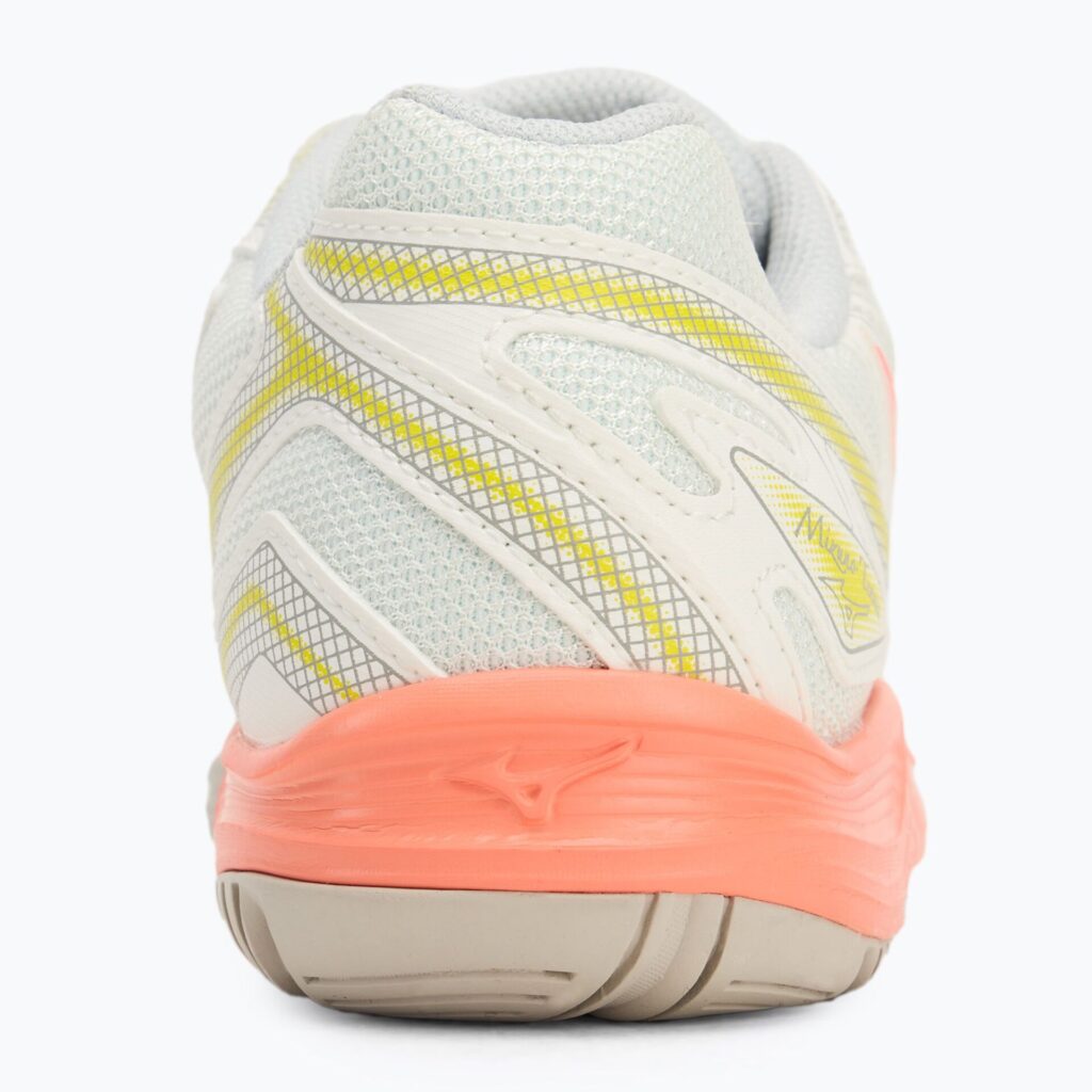 Женские Теннисные кроссовки Mizuno Break Shot 4 AC snow white/ neon flame/ ghost gray