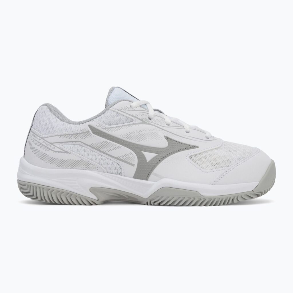 Женские теннисные кроссовки Mizuno Break Shot 5 CC white/ ultimate gray/ harbor mist