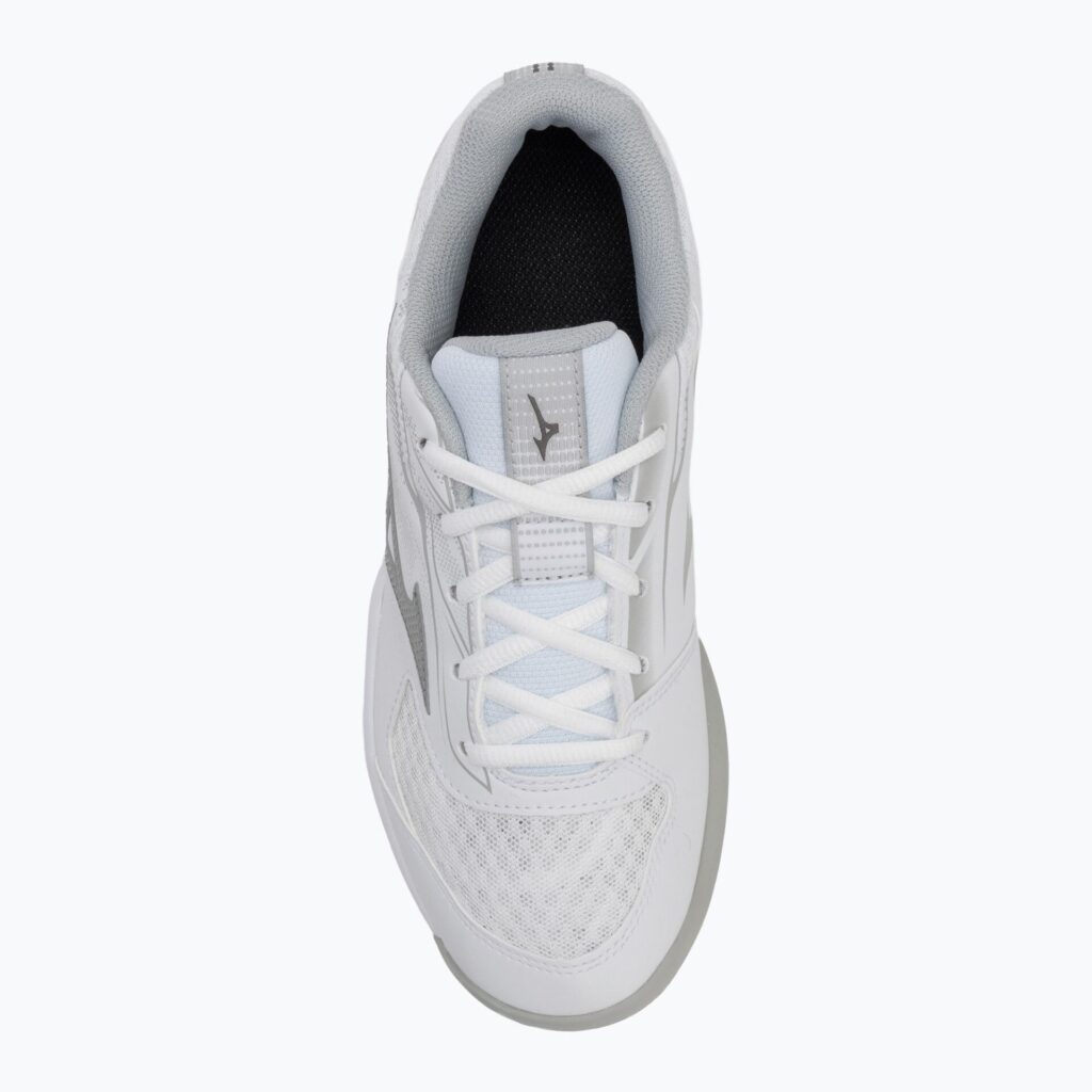 Женские теннисные кроссовки Mizuno Break Shot 5 CC white/ ultimate gray/ harbor mist