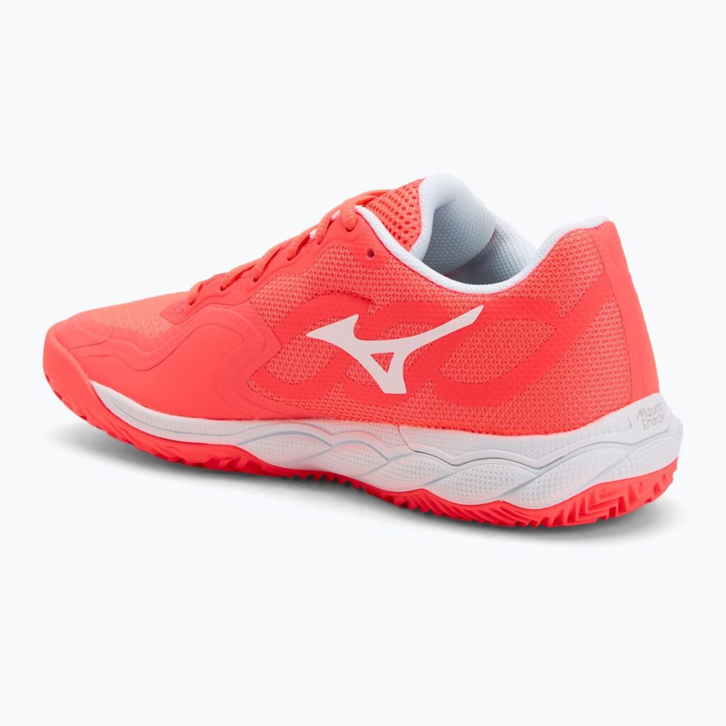 Женские теннисные кроссовки Mizuno Wave Enforce Court CC W calypso coral/white/barely pink
