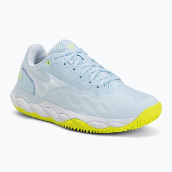 Женские теннисные кроссовки Mizuno Wave Enforce Court CC W ice water/lightning yellow/ancient