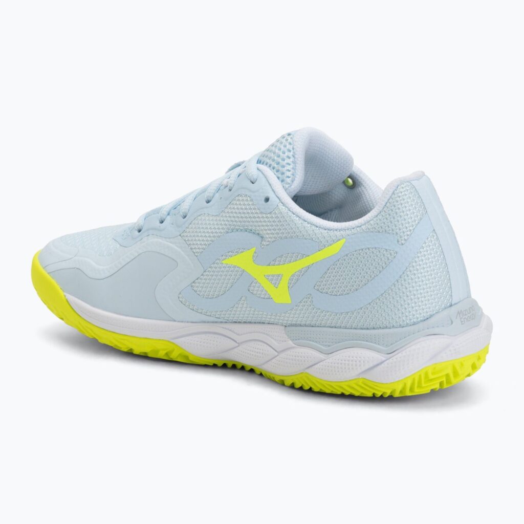 Женские теннисные кроссовки Mizuno Wave Enforce Court CC W ice water/lightning yellow/ancient