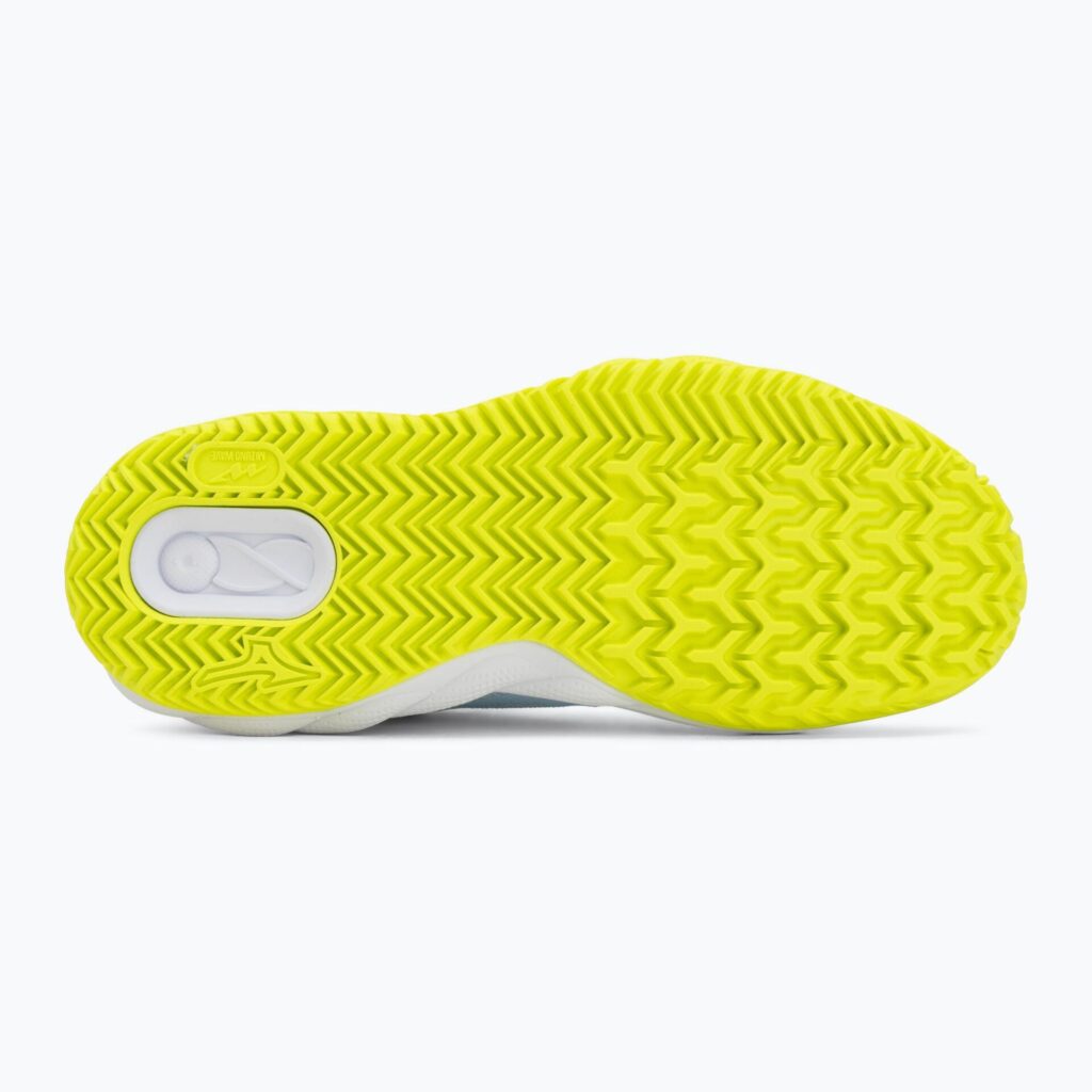 Женские теннисные кроссовки Mizuno Wave Enforce Court CC W ice water/lightning yellow/ancient